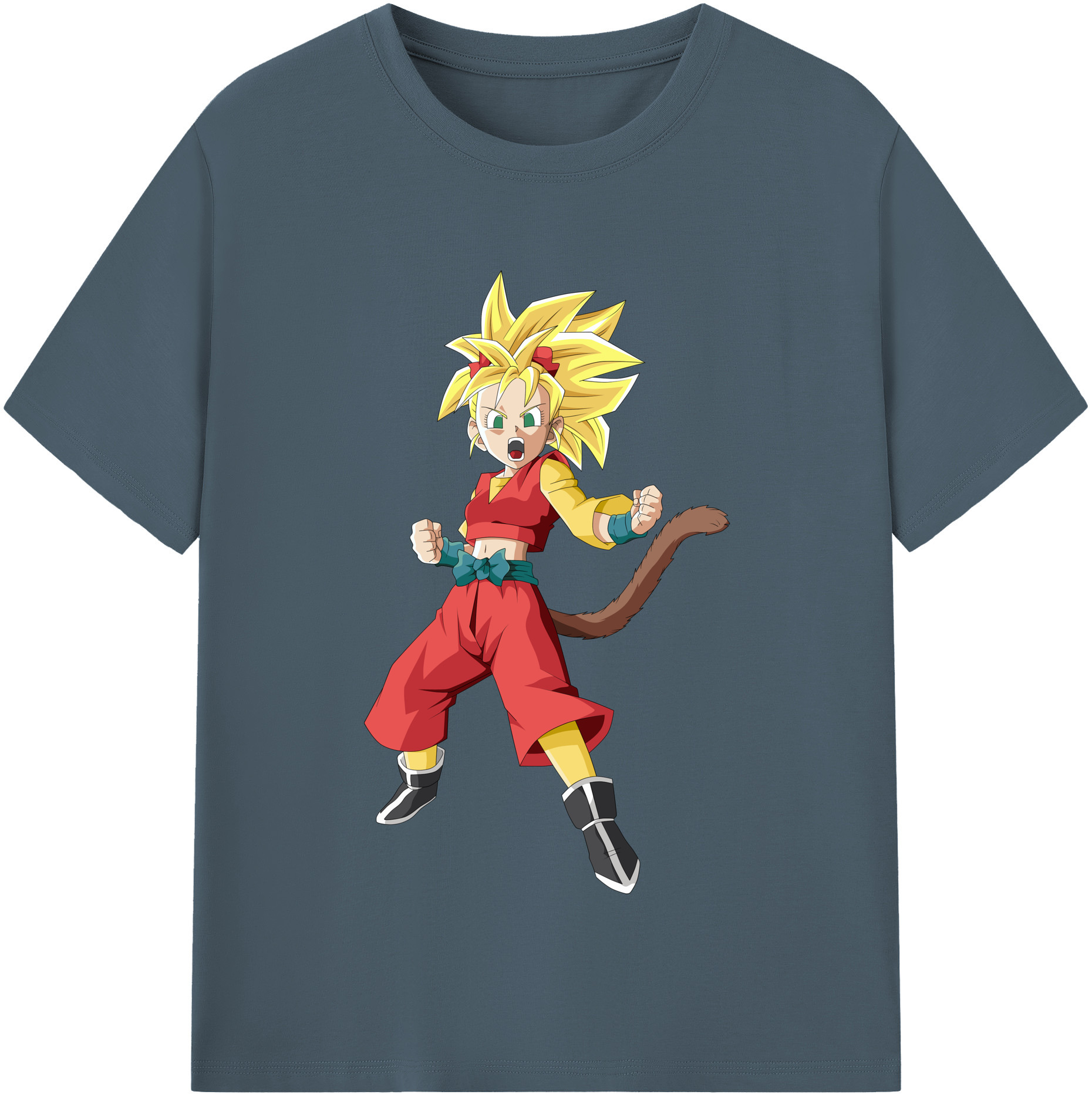 （画像用） ドラゴンボール カリフラ DRAGON BALL Caulifla 綿100％半袖Tシャツ（フロントプリント）